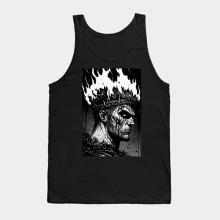 Fierce King of Fire Illustration Tank Top